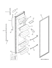 02 - Fresh Food Door parts for Ge Refrigerator PSA25MIPCFBB from AppliancePartsPros.com