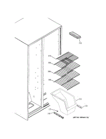 04 - Freezer Shelves parts for Ge Refrigerator GSG20IBPCFWW from AppliancePartsPros.com