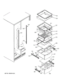 07 - Fresh Food Shelves parts for Ge Refrigerator SSS25KFPCWW from AppliancePartsPros.com