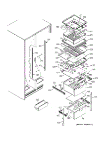 07 - Fresh Food Shelves parts for Ge Refrigerator ESH25XGPDCC from AppliancePartsPros.com