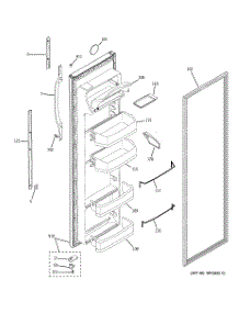 02 - Fresh Food Door parts for Ge Refrigerator GSG20IEPDFBB from AppliancePartsPros.com