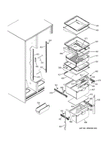 07 - Fresh Food Shelves parts for Ge Refrigerator GSS22WGPDWW from AppliancePartsPros.com
