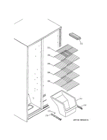 04 - Freezer Shelves parts for Ge Refrigerator GSG22KBPDFBB from AppliancePartsPros.com