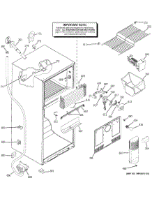 02 - Freezer Section parts for Ge Refrigerator GTS18SHPARBS from AppliancePartsPros.com