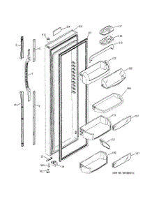 02 - Fresh Food Door parts for Ge Refrigerator GSK25LCNCCCC from AppliancePartsPros.com