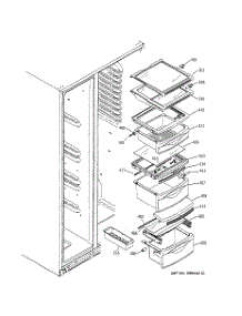 08 - Fresh Food Shelves parts for Ge Refrigerator GSK25LCNCCCC from AppliancePartsPros.com