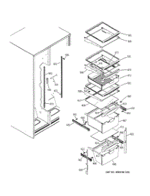 07 - Fresh Food Shelves parts for Ge Refrigerator GSS25UFPECC from AppliancePartsPros.com