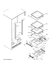 07 - Fresh Food Shelves parts for Ge Refrigerator GSS25VFPEWW from AppliancePartsPros.com