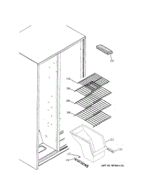 04 - Freezer Shelves parts for Ge Refrigerator GSS20DBPCWW from AppliancePartsPros.com