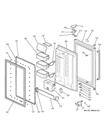 02 - Fresh Food Door parts for Ge Refrigerator GDS18SCPBLSS from AppliancePartsPros.com