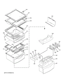 09 - Fresh Food Shelves parts for Ge Refrigerator PSG29NHMHCBB from AppliancePartsPros.com