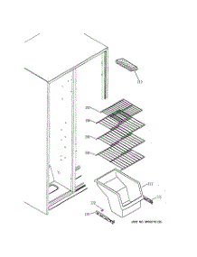 04 - Freezer Shelves parts for Ge Refrigerator GSS20IBPDWW from AppliancePartsPros.com
