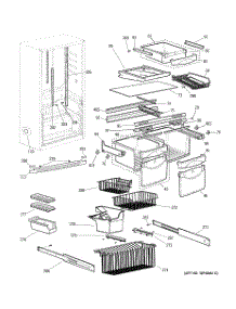 04 - Shelves parts for Ge Refrigerator GDS18SCPBRSS from AppliancePartsPros.com
