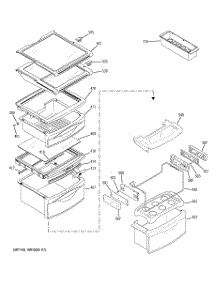 09 - Fresh Food Shelves parts for Ge Refrigerator PSG25NGMHFWW from AppliancePartsPros.com