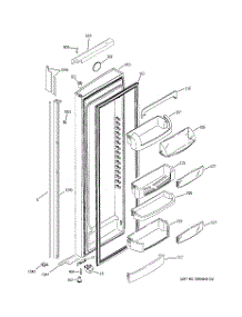02 - Fresh Food Door parts for Ge Refrigerator GIG21IEMHFBB from AppliancePartsPros.com