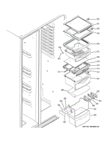 08 - Fresh Food Shelves parts for Ge Refrigerator GSC23LGPABB from AppliancePartsPros.com