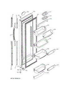 02 - Fresh Food Door parts for Ge Refrigerator GCK21LENCFCC from AppliancePartsPros.com