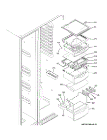 08 - Fresh Food Shelves parts for Ge Refrigerator GIG21IEMHFBB from AppliancePartsPros.com