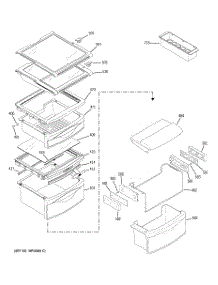 08 - Fresh Food Shelves parts for Ge Refrigerator PCG21MIMHFBB from AppliancePartsPros.com