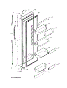 02 - Fresh Food Door parts for Ge Refrigerator PCG21SIMHFBS from AppliancePartsPros.com
