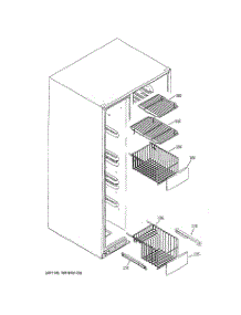 05 - Freezer Shelves parts for Ge Refrigerator GCK23LCNCFCC from AppliancePartsPros.com