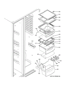 08 - Fresh Food Shelves parts for Ge Refrigerator GCG21IEMHFBB from AppliancePartsPros.com