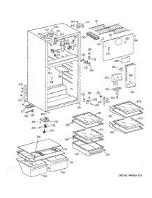 02 - Cabinet parts for Ge Refrigerator GTS16KBMERWW from AppliancePartsPros.com