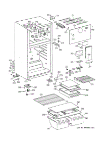 02 - Cabinet parts for Ge Refrigerator GTS18FBMERWW from AppliancePartsPros.com