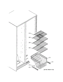 04 - Freezer Shelves parts for Ge Refrigerator GSS25WGPBWW from AppliancePartsPros.com