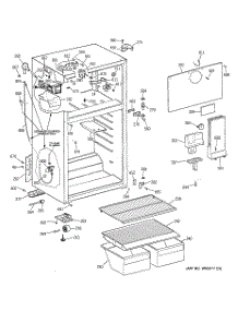 02 - Cabinet parts for Ge Refrigerator GTS15BCMELCC from AppliancePartsPros.com