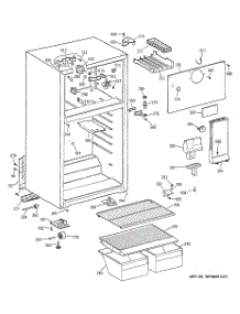 02 - Cabinet parts for Ge Refrigerator GTT18BBMERWW from AppliancePartsPros.com
