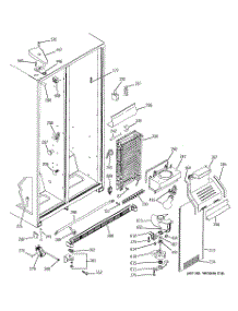 03 - Freezer Section parts for Ge Refrigerator ESH22XGPBWW from AppliancePartsPros.com