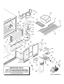 03 - Freezer Section parts for Ge Refrigerator PTS22LCPARWW from AppliancePartsPros.com