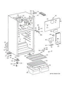 02 - Cabinet parts for Ge Refrigerator GTR18ABMERWW from AppliancePartsPros.com