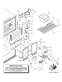 03 - Freezer Section parts for Ge Refrigerator PTS22LHPARWW from AppliancePartsPros.com