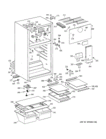 02 - Cabinet parts for Ge Refrigerator GTS18XBMERWW from AppliancePartsPros.com