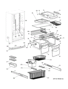 04 - Shelves parts for Ge Refrigerator GDS18SBPALSS from AppliancePartsPros.com
