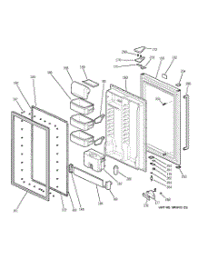 02 - Fresh Food Door parts for Ge Refrigerator GDS18SBPARSS from AppliancePartsPros.com