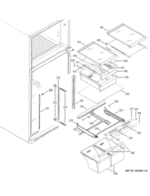 05 - Fresh Food Shelves parts for Ge Refrigerator ETL18XBPARBS from AppliancePartsPros.com