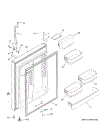 02 - Fresh Food Door parts for Ge Refrigerator GTS22WCPARCC from AppliancePartsPros.com