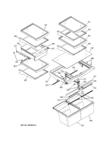 06 - Fresh Food Shelves parts for Ge Refrigerator GTS22WCPARWW from AppliancePartsPros.com