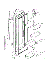 02 - Fresh Food Door parts for Ge Refrigerator PSG25MIMFCWW from AppliancePartsPros.com