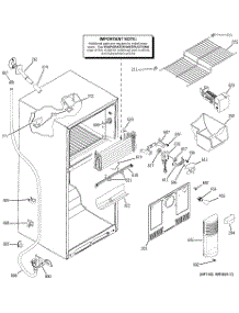 02 - Freezer Section parts for Ge Refrigerator GTS18WCPARWW from AppliancePartsPros.com