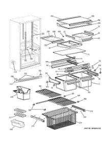 04 - Shelves parts for Ge Refrigerator GBS18HBPABB from AppliancePartsPros.com