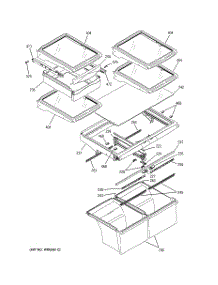 06 - Fresh Food Shelves parts for Ge Refrigerator GTS22QBPARBB from AppliancePartsPros.com