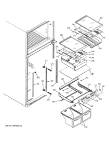 05 - Fresh Food Shelves parts for Ge Refrigerator GTS18UBPARBB from AppliancePartsPros.com