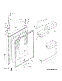 02 - Fresh Food Door parts for Ge Refrigerator GTS22KCPARWW from AppliancePartsPros.com