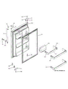 02 - Fresh Food Door parts for Ge Refrigerator GTS22JCPARWW from AppliancePartsPros.com