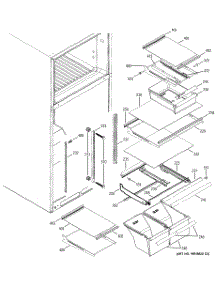 05 - Fresh Food Shelves parts for Ge Refrigerator GTS18JCPARCC from AppliancePartsPros.com