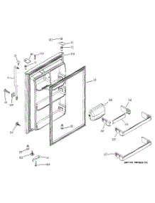 02 - Fresh Food Door parts for Ge Refrigerator GTS22JBPARCC from AppliancePartsPros.com